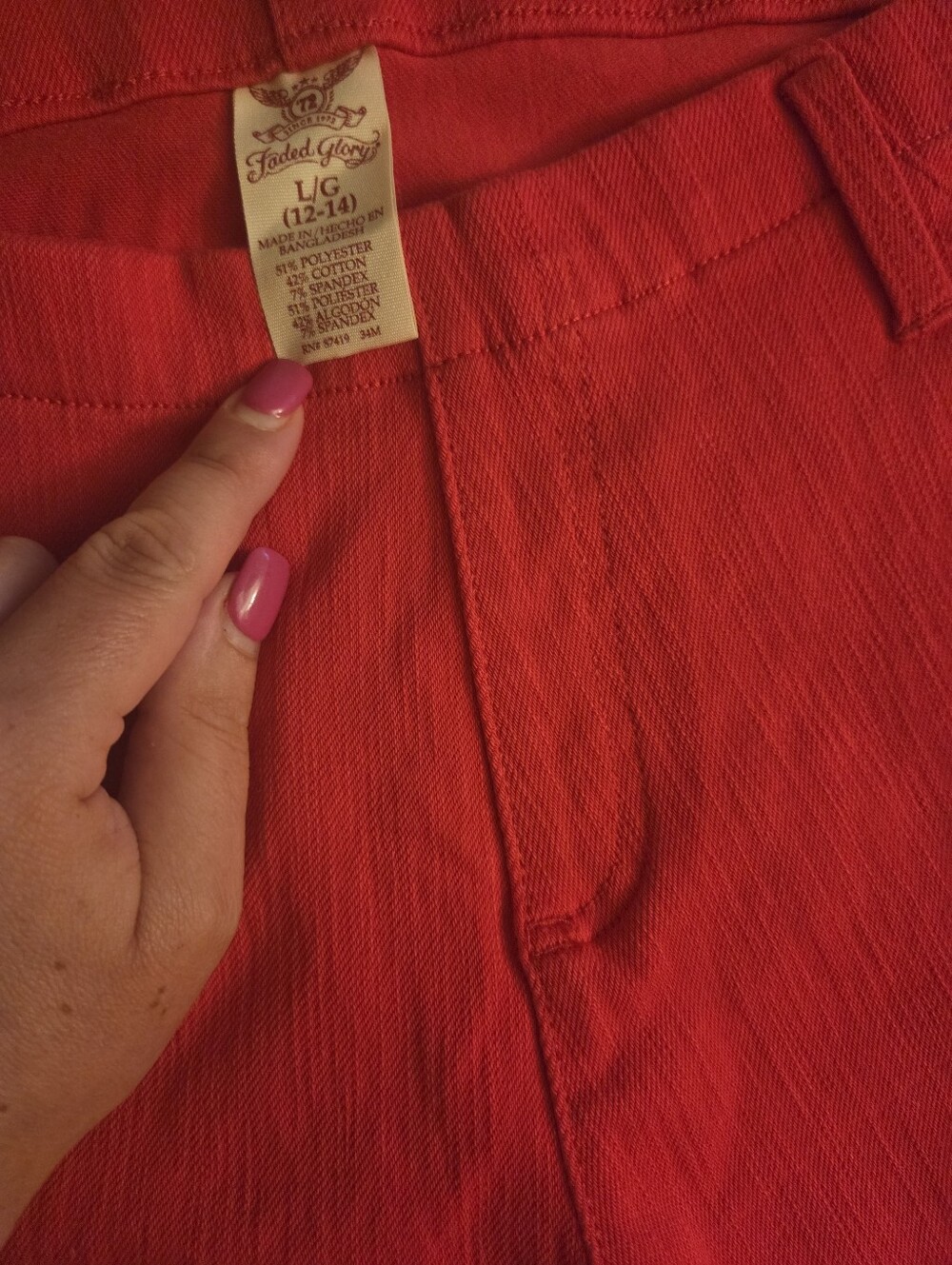 Faded Glory Red Women's Jeans